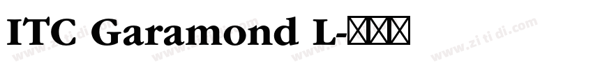ITC Garamond L字体转换
